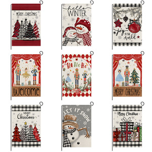 Drapeau de jardin personnalisé en gros pour Noël, motif Père Noël, 12 x 18 pouces, double face, pour l'hiver, la fête, la cour, la décoration extérieure - Product Image 3