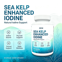 Algues marines enrichies en iode, source naturelle pour le soutien de la thyroïde, 90 capsules