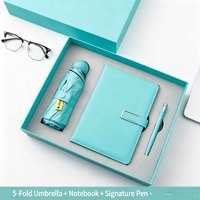 Carnet de notes personnalisé, nouveau modèle 2026, pour ensemble promotionnel d'entreprise, journal avec stylo, parapluie automatique, coffrets cadeaux