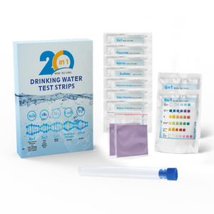 우물 연못 수영장 물 테스트 스트립 20 in 1 수질 테스트 식수 테스트 키트 경도 염소 가정용 - Product Image 1