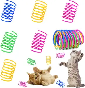 cat accessories plastic Colorful 4pcs/set Interactive Toys Cat Springs Toys for Indoor Cats and Kitten