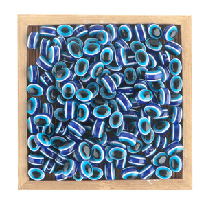 1000 Uds alta calidad 8mm resina plana redonda ojo de pez raya Color suelto caja embalada cuentas de resina para la fabricación de joyas Diy - Product Image 6