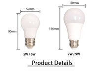 220V 9W Radar Sensor Luz Lámpara de ahorro de energía E27 Lámpara de bombilla Led para casa Pasillo Patio trasero Iluminación