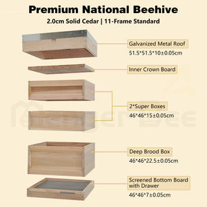 Nueva Colmena Nacional Mengerbee, Colmena de Madera de Abeto Chino Resistente con 1 Año de Garantía para Apicultores Profesionales - Product Image 4