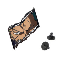 2 Nouveau Design 5cm Haute Qualité Anime Lufy Zoro Chapeau de Paille Crew Metal Badge Pins in Bulk Package for Backpack Cloth Decoration
