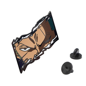 2 thiết kế mới 5cm chất lượng cao Anime lufy Zoro mũ rơm Phi Hành Đoàn kim loại huy hiệu chân trong gói số lượng lớn cho ba lô vải trang trí - Product Image 4