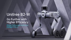 Robot chien industriel Unitree B2, quadrupède haute vitesse 6 m/s pour l'automatisation des usines, opérations lourdes, adapté à divers terrains - Product Image 5