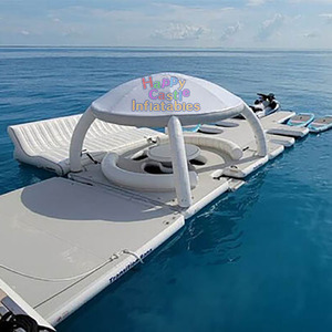 Summer Recreation Aqua Bana Plate-forme d'eau flottante gonflable ronde commerciale Plate-forme de quai - Product Image 3