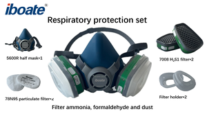 <span class=keywords><strong>Filter</strong></span> amonia formaldehida, masker Respirator Anti <span class=keywords><strong>Gas</strong></span> kartrid ganda industri setengah wajah - Product Image 3