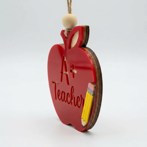 Ornamento a Forma di Mela Personalizzato per <span class=keywords><strong>Insegnanti</strong></span> A+ |   Regalo Personalizzato in Acrilico 3D |   Forniture Scolastiche all'Ingrosso per Rivenditori 2026 - Product Image 3