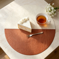 Set de table rond de qualité supérieure en cuir PU, double face, résistant à la chaleur, pour mariage, restaurant, salle à manger, hôtel, bar à domicile