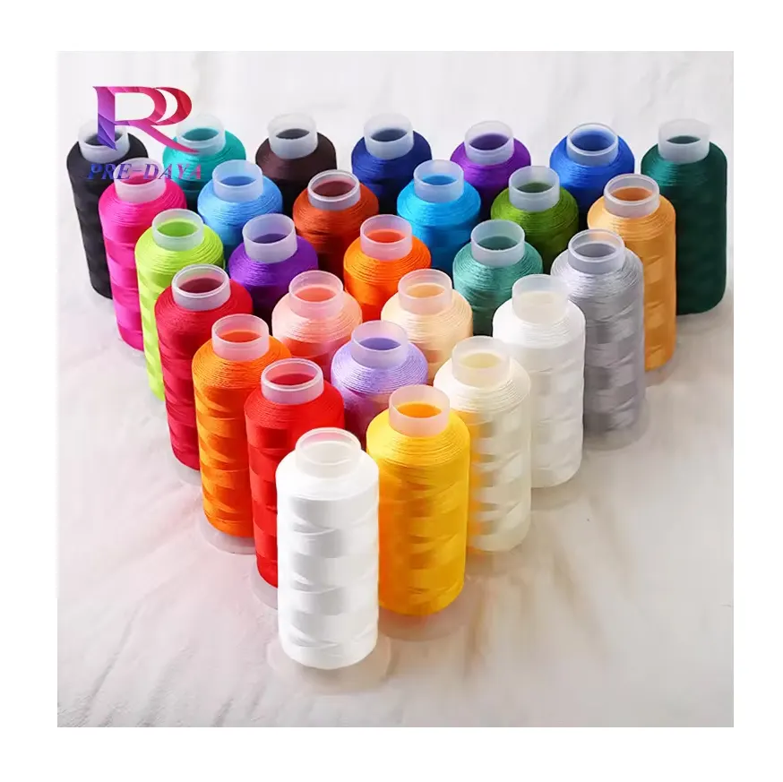 Usine 150D/2 filé 100% polyester couleur fil de Machine à coudre personnalisé