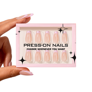 <span class=keywords><strong>Uñas</strong></span> Postizas Francesas <span class=keywords><strong>Cortas</strong></span> en Forma de Trapecio, Color Rosa Perlado Brillante, Acrílico de Alta Calidad, Cobertura Completa, Pre-diseñadas - Product Image 4