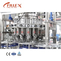 Ligne de remplissage automatique de bouteilles en plastique et en verre de 200 ml et 500 ml pour jus, thé, lait, boissons, avec machine de capsulage et d'étiquetage, PLC, roulement, garantie 1 an