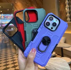 Nueva funda de teléfono móvil resistente a prueba de golpes PC + TPU Armor 360 con soporte de anillo giratorio para Vivo Y12S <span class=keywords><strong>V25</strong></span> Y35 Y16 Y76 Y75 Y15S Y02 - Product Image 2