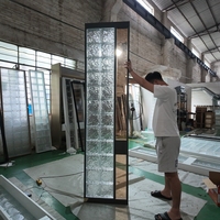 Paravent de séparation en verre craquelé noir sur mesure pour hôtel, restaurant, bureau - Écran de séparation en verre texturé