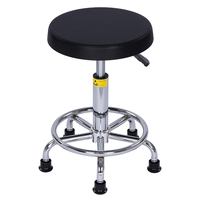 Tabouret de laboratoire moderne antistatique M06 en polyuréthane, hauteur réglable, roulettes pivotantes, pour salle blanche, hôpital, laboratoire, école, atelier