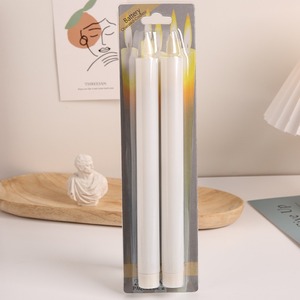 Uzaktan kumanda zamanlama LED konik sütun mumlar akülü ev partisi noel süslemeleri için fitil ışıkları hareketli - Product Image 3