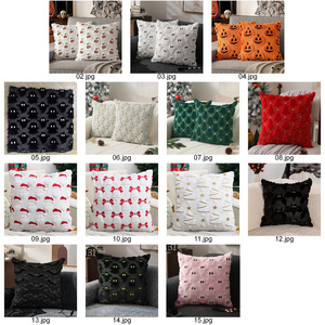 Cadılar bayramı hayalet yastık yumuşak peluş Faux kürk yün atmak yastık kılıfları için sandalye kanepe yatak odası oturma odası tatil süslemeleri - Product Image 6