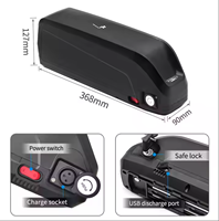 Baterai Hailong G80 36V 48V 52V 10Ah 20Ah untuk Sepeda Listrik, Baterai Lithium Down Tube Ebike 18650 21700 dengan Charger BMS
