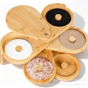 Caja giratoria de bambú de cinco niveles para condimentos con almacenamiento de sal y azúcar para uso en bares y cócteles - Product Image 5