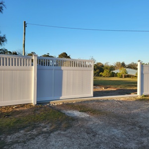 Clôture de confidentialité en <span class=keywords><strong>PVC</strong></span> blanc de 6 pieds de haut, personnalisable, écologique, pour l'extérieur, jardin, sécurité, portails en vinyle, faciles à glisser, chauds - Product Image 6