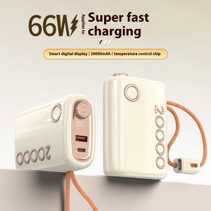 JCX JCX-PB099 2025 Compact Portable Power Bank LED Display 3C Charge Rapide <span class=keywords><strong>20</strong></span>,<span class=keywords><strong>000</strong></span> <span class=keywords><strong>Mah</strong></span> Grande Capacité Câble Suspendu 22.5W - Product Image 2