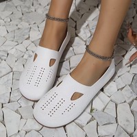 Mocassins plats pour femmes grande taille K-Style, antidérapants, à enfiler, tissés respirants, à découpe basse et bouche peu profonde, style décontracté