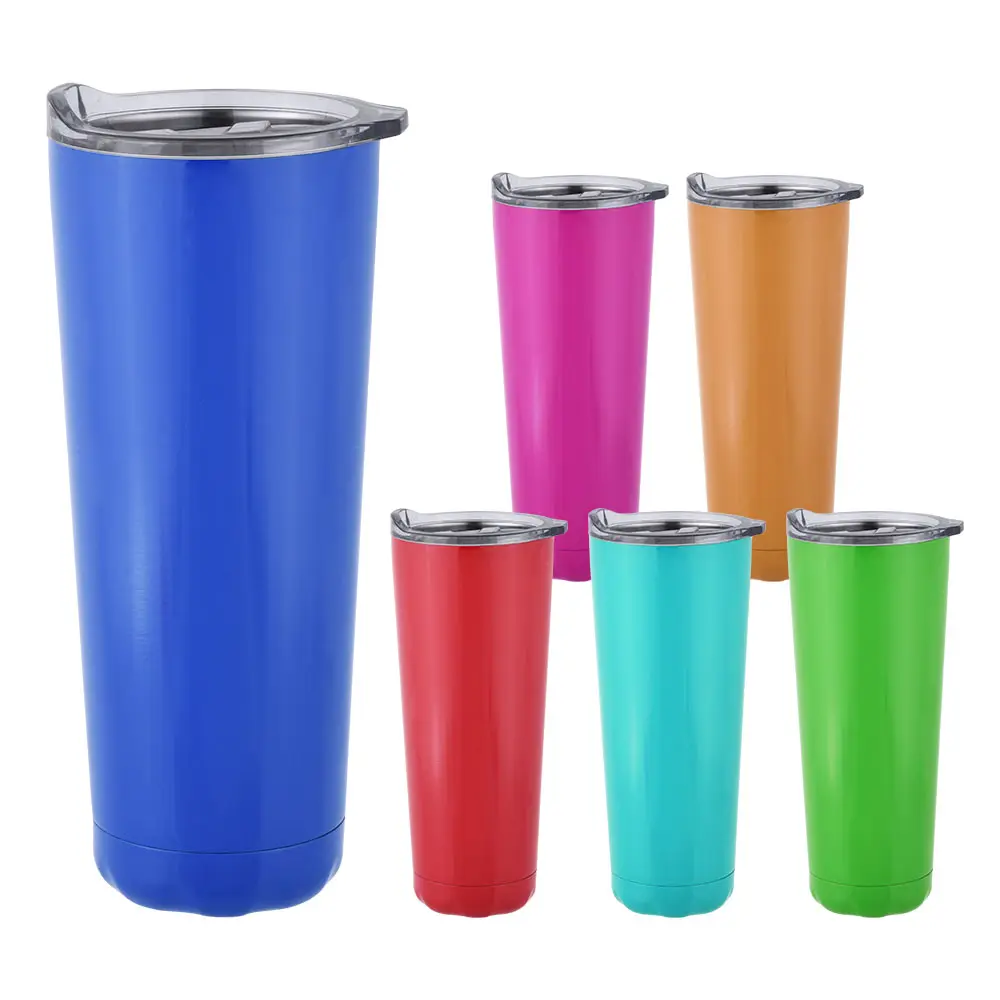 Bpa Vrije 680Ml/24Oz Roestvrij Staal Vacuüm Geïsoleerde Koffie Thermische Reis Tumbler Cup Met Dubbele Wand En Schuifdeksel