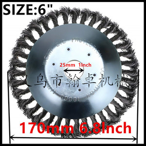 Disco de alambre de acero para eliminación de óxido, cabezal de corte de césped con alambre trenzado, discos de lijado para cortacésped eficaz - Product Image 2