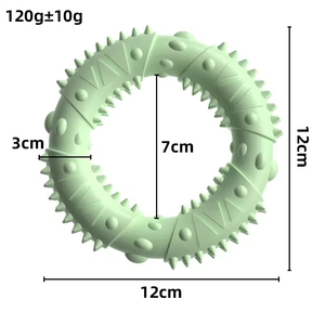 Pet Dog <b>Ring</b> Toy Agressive Dogs Toothbrush Large Pets Teeth Cleaning Tools Chewer Dogs love to Play Toys Made TPR Material - Product Image 3