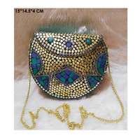 Sac à main personnalisé pour femmes pochette en métal avec fermeture de couverture nuptiale Evil Eye pour un usage quotidien pour les filles