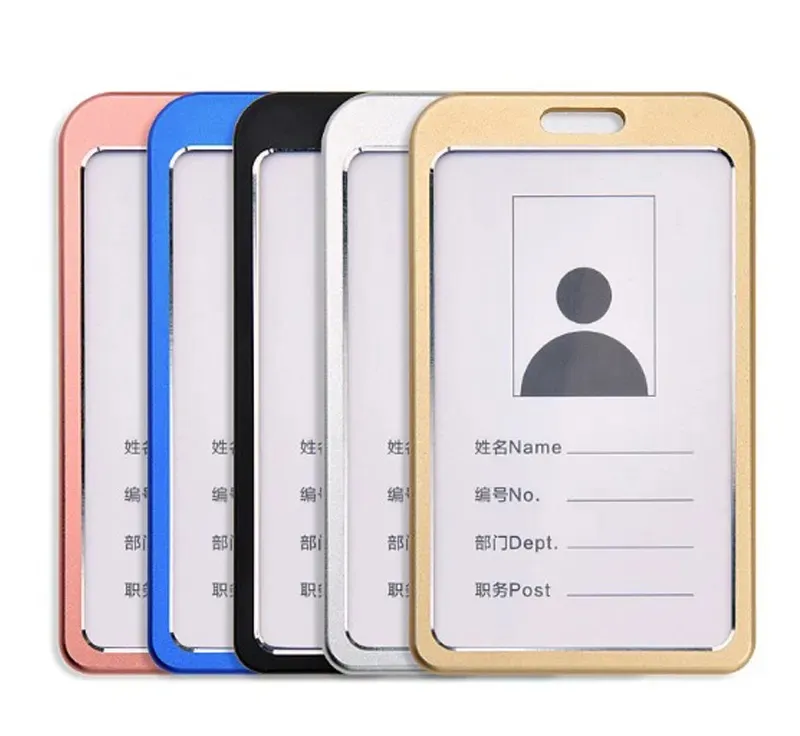 Promotionele Aluminium Id Credit Name Card Badge Houder Cover Metaal Zink Legering Visitekaartje Houder