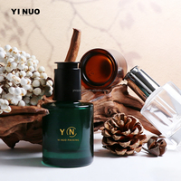 Nouvelle conception, flacon d'huile essentielle à bouton-poussoir, épaule plate, 30 ml, vert, flacon compte-gouttes cosmétique, sérum pour la croissance des cheveux