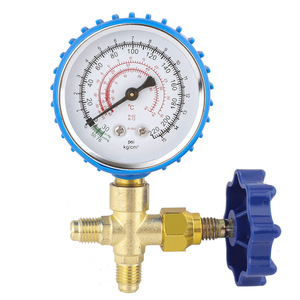 CT-466 Refrigerant Filling <b>Gauge</b> Valve Brass <b>Threaded</b> For R22 R134a Air Conditioner Car Use - Product Image 2