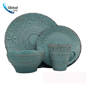 Service de table en céramique - Assiettes, bols et tasses en porcelaine élégante pour les repas, service de table complet pour les cadeaux de mariage et de pendaison de crémaillère - Product Image 2