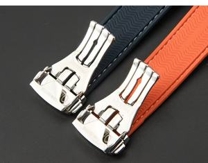 Correa de goma de silicona curvada original adecuada para O mega New S eamaster 300 S peedmaster S <span class=keywords><strong>Eiko</strong></span> H amilton - Product Image 5