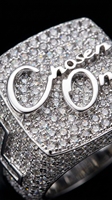 Bague unisexe personnalisée de luxe en argent S925, style hip-hop, avec moissanite incrustée sertie en clos de taille hexagonale, large et lourde, cadeau de fête