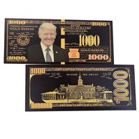Impresión personalizada oro un millón de dólares de recuerdo Color oro papel de aluminio billete para colección