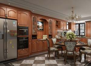 Muebles de Cocina y Restaurante de Madera Maciza de Roble Europeo Americano, Armarios Personalizados, Modernos, Ecológicos y Resistentes al Agua - Product Image 5