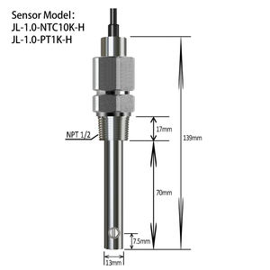 Digitaler Leitfähigkeitsregler EC TDS Messgerät mit 1.0 SS316 Hochtemperatur-Sonde zur Überwachung der Wassertechnik-Qualität bei hohen Temperaturen - Product Image 2