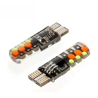 Vente flash : Feux de plaque d'immatriculation LED pour voiture T10 RGB 5050 6 SMD 12V, garantie 2 ans, étanches IP65, 500lm, télécommande, clignotants