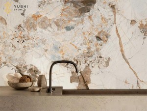 YUSHI vente en gros brillant doux lustre dalles <span class=keywords><strong>de</strong></span> pierre frittée pour salle à manger <span class=keywords><strong>piscine</strong></span> salon Hall planchers comptoirs - Product Image 2