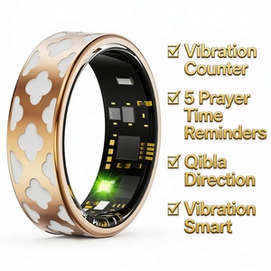 Anillo de Oración Inteligente, Contador de Tasbeeh Musulmán, Recordatorio de Vibración de Zikr, Brújula, Dirección de la Qibla, Resistente al Agua para Hombres - Product Image 2