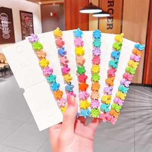 36pcs New Clear Plastic Flower Hair Acessórios Mini Sweet Style Hair Claw Clips para Meninas - Product Image 3
