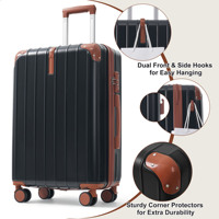 En stock aux États-Unis, livraison gratuite, ensemble de bagages de voyage premium en ABS 3 pièces, 20, 24 et 28 pouces, support du dropshipping