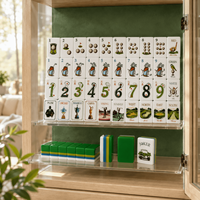 Jeu de tuiles de Mahjong portable moderne américain, résistant à l'eau, pour usage extérieur, directement de l'usine, faible MOQ, luxe original