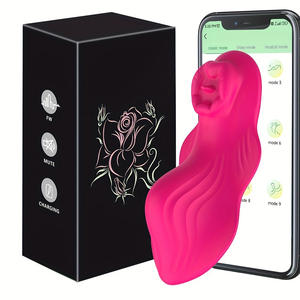 Pink Silicone Wearable <b>Vibrator</b> With App <b>Remote</b> <b>Control</b> Waterproof 7 Frequencies Non Latex Adult Stimulation Female Device - Product Image 5