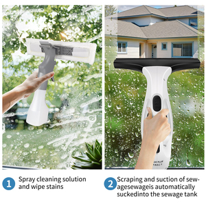 Nettoyeur <span class=keywords><strong>de</strong></span> <span class=keywords><strong>vitres</strong></span> électrique portable multifonctionnel pour usage domestique et hôtelier avec 3 modes, batterie 2000 mAh, charge sans fil - Product Image 5