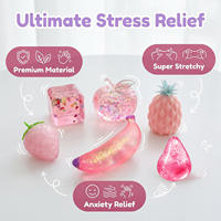 Lot de 6 jouets sensoriels souples en forme de fruits, jouets anti-stress à presser pour enfants, cadeaux de fête, vente en gros